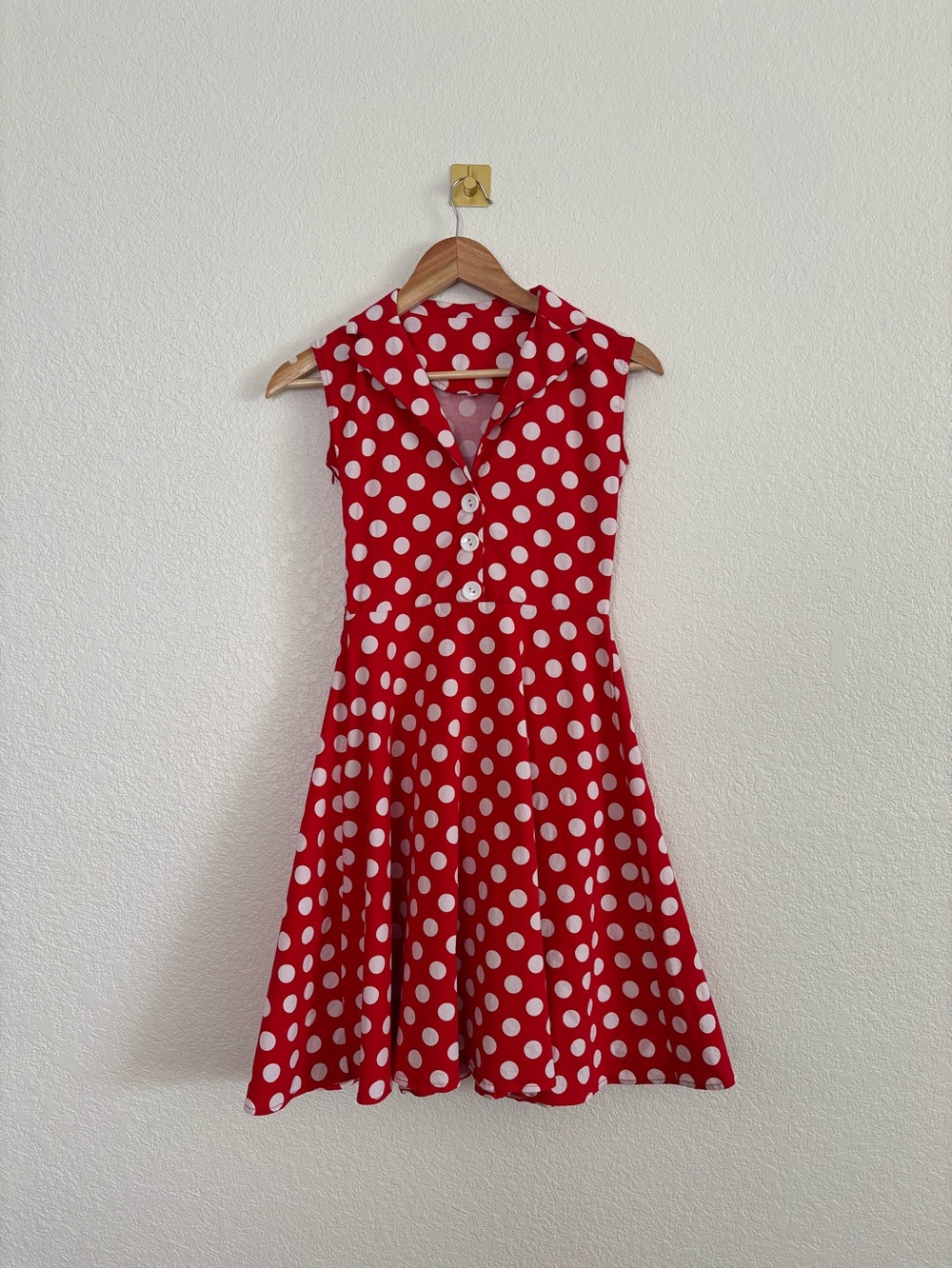 Retro Red White Polka Dot Pin Up Dress